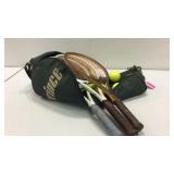 3 Tennis Rackets w/Balls and Case K8B