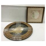 Two Framed Artwork, one Antique K9C