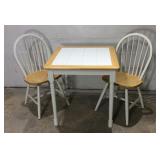 2 Wooden Chairs and Table Set K