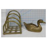 Brass Letter Holder and Duck Tape Dispenser U10C