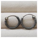Sterling Silver Continuous Hoop Earrings SJC