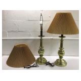 2 Brass Table Lamps M7A