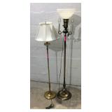2 Brass Floor Lamps K10D
