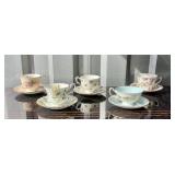 5 Vintage English Cups & Saucers U7G