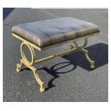 Vintage Faux Croc & Metal Window Seat U10B