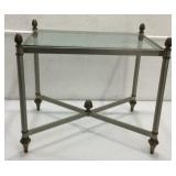 Mid Century Brass & Metal Side Table U11B
