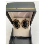 Pair of Vintage Scarab Sterling Earrings KJC