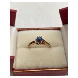 10K Vintage Rose Gold Ring with Stone KJC