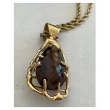 14K Yellow Gold 24" Chain with 14K Pendant KJC