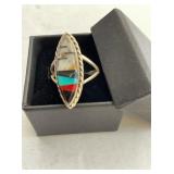 Hupi Inlay Sterling Ring KJC