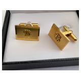 Set of 18K Yellow Gold Asian Themed Cufflinks KJC