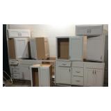 12 White  Cabinets M17B