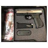 NEW Stainless & Black FMK 9mm w Two 14 rd Mags