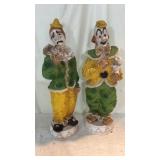 2 Vintage Resin Clowns Z16A