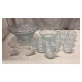 27 Pc. Clear Glass Punch Bowl Set Y12C