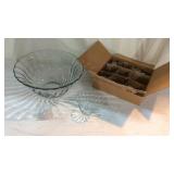 Anchor Glass Punch Bowl Y14B