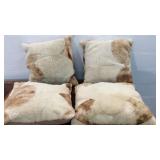4 Matching Wool Pillows Y14A