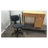 Wicker Desk w Computer Chair Y1