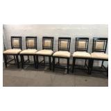 6 Wooden Counter Chairs Y8B
