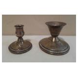 (2) Fisher Sterling Weighted Candle Holders U10C