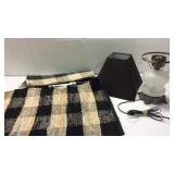 Two Rag Rugs & Vintage Lamp K14E