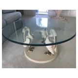 Pelican Base Beveled Glass Top Coffee Table Y12A