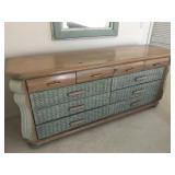 Colored Wicker & Wooden Bedroom Dresser Y11C