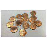 15 BU Large British Pennies M16A