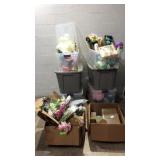 Large Assortment of Faux Flowers M14G