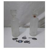Vintage Decanters w Tags Q14A