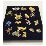 18 Assorted Vintage Animal  Pins K16G