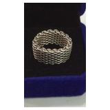 Tiffany & Co Sterling Mesh Ring (6) KJC