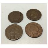 4 Indian Head Cents M16A
