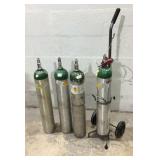 4 Oxygen Bottles & 1 Holder M14G