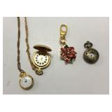 Four Watch Necklaces/Pendants K16G