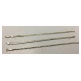 Three Sterling Silver Bracelets KJC