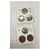 Six Lincoln Head Cents 1945 and 1946 P,D,S K16A