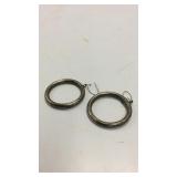 Sterling Stamped Circle Dangle Earrings KJC