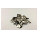 Heavy Vintage Sterling JewelArt Brooch KJC