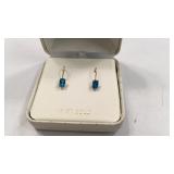 10 Caret Gold Earrings with Stone MJC