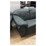 Leatherette Slate Blue Couch KFA
