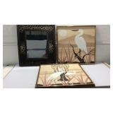 Pair of Prints and a Mirror K13C