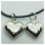 Silver Heart Shaped Pendants  SJC