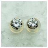 14K Yellow Gold Cubic Zirconia Earrings SJC