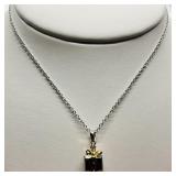 Two Toned Box Shaped Necklace SJC