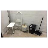 Trash Can, Step Ladder, Propane Tank Etc T13C