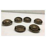 Six Antique Drawer Pulls K16B