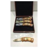 4 NEW Wild Outdoors Pocket Knives In Case K16H