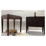 Sewing Cabinet & Bench w Storage K