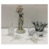 Vintage Glass & Porcelain Figurine K13C